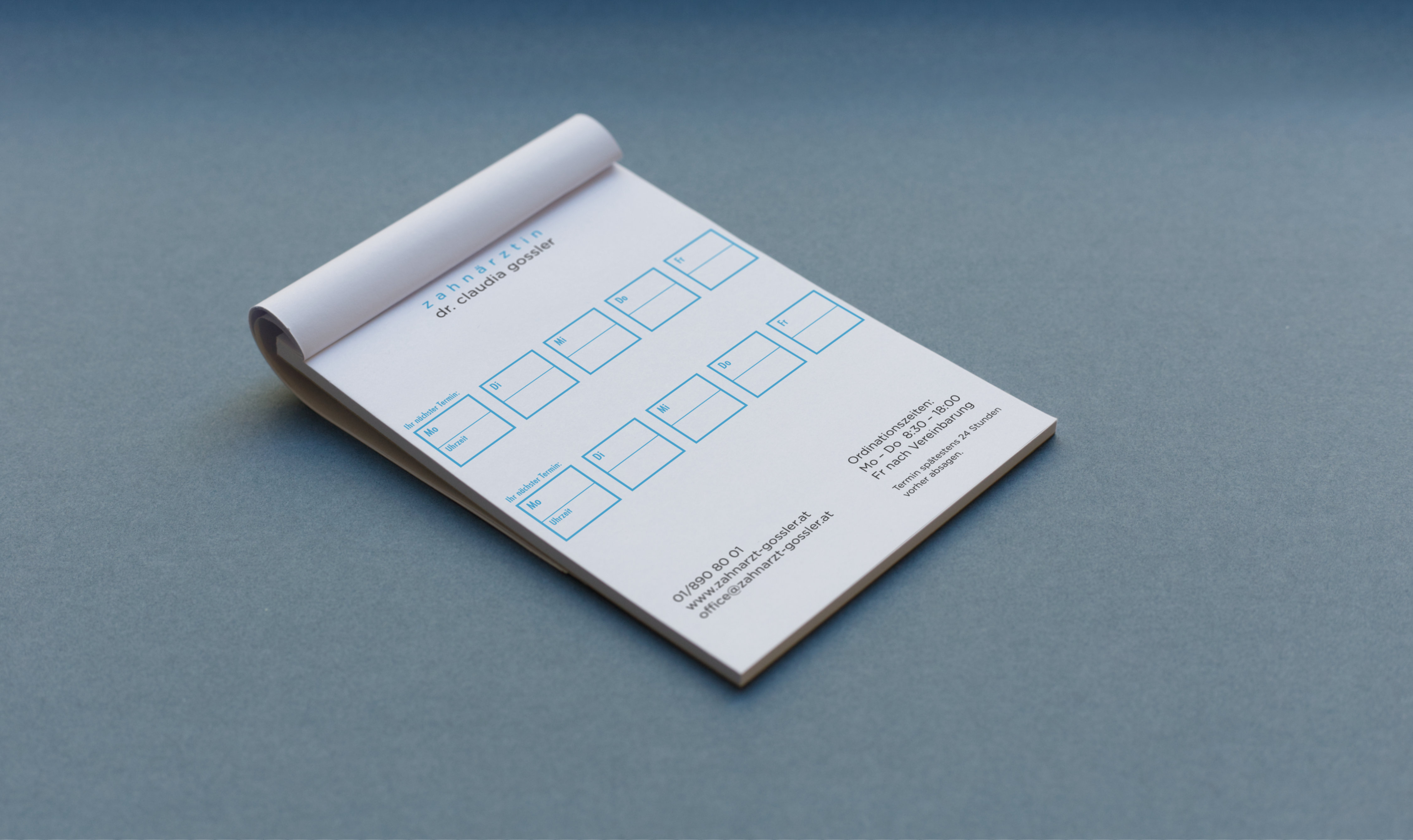 Notepad for appointments.