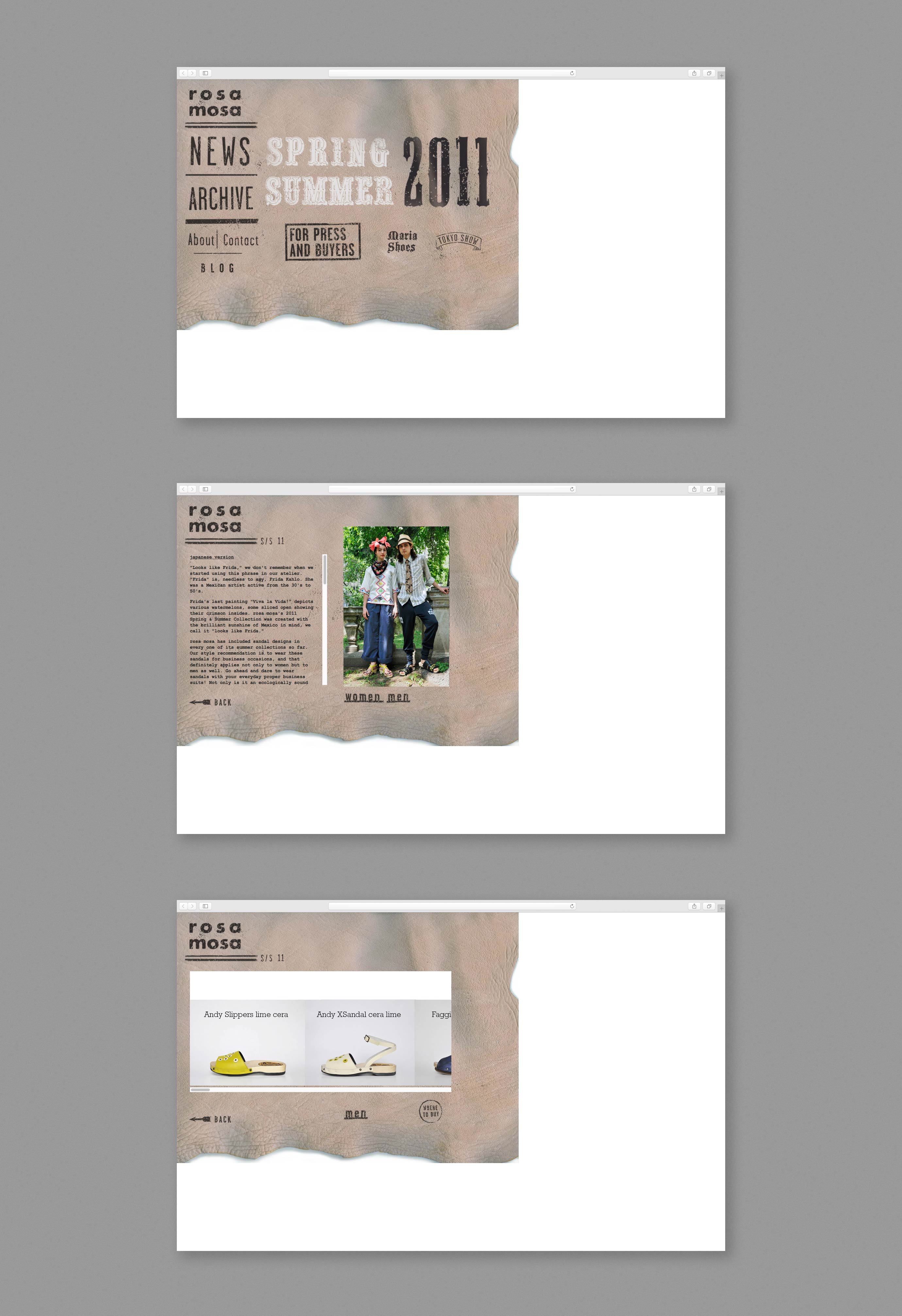 Desktop browser windows with screenshots.